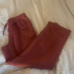 Vitality Wide Leg Sweatpants in Red Size Medium